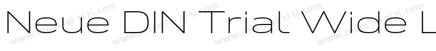 Neue DIN Trial Wide Light字体转换